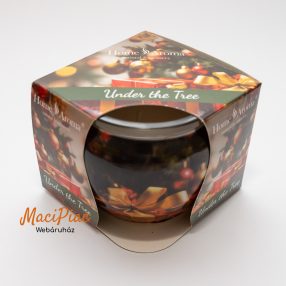   Home Aroma Karácsony illatú illatgyertya, poharas illatmécses - díszdobozban Under the Tree (A fa alatt ) Különleges új Karácsonyi illat