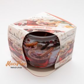   Home Aroma Karácsony illatú illatgyertya, poharas illatmécses - díszdobozban Winter Tea (Téli tea) Különleges új Karácsonyi illat