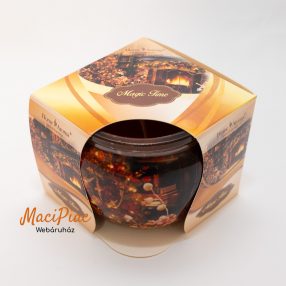   Home Aroma Karácsony illatú illatgyertya, poharas illatmécses - díszdobozban Magic Time (varázslatos idő) Különleges új Karácsonyi illat