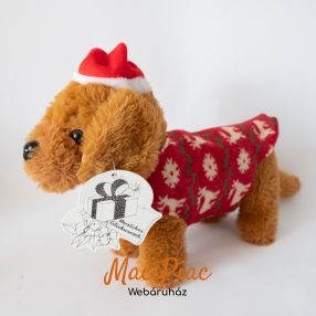   Plüss karácsonyi tacskó kutyaruhában TACSI WITH SNUGGLES 