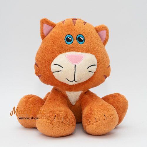 Plüss vörös cica, macska Tesco Cuddle Me Friends Cat Orange Soft toy 22cm 