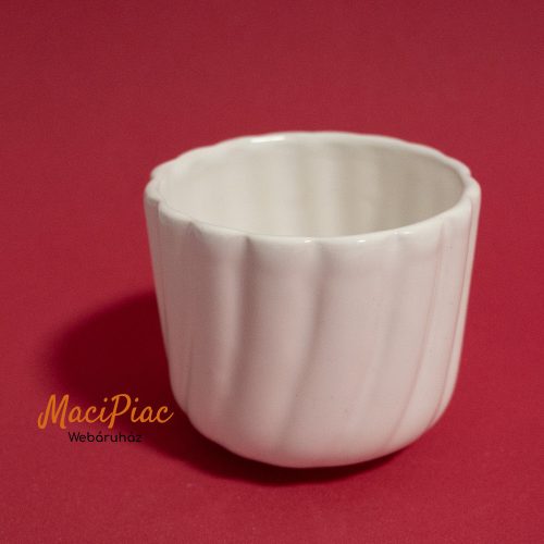 Mini fehér porcelán kaspó 