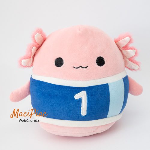 Plüss Original Squishmallows puha figura, rózsaszín axolotl a kétéltű