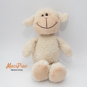 Kinder plüss bárány, bari fehér bolyhos bundázott