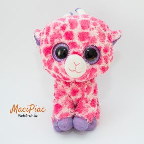   Plüss rózsaszín zsiráf Ty márka 2014-es Beanie Boos nagy csillogó szemű 28 cm