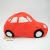 Plüss piros autó párna 