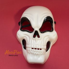   Műanyag halálfej, csontváz fej halloweeni, farsangi álarc maszk farsangi jelmez kiegészítő felnőttek számára Új