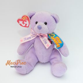   Plüss címkés levendula lila maci Ty 2007 Beanie Babies 2.0 kollekció Love To Mom