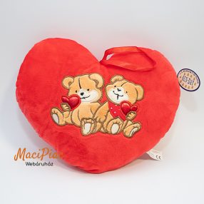   Plüss szív Valentin napi párna kutya pár mintás (akasztható) SUN-DAY Új!