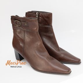   Bőr bokacsizma 40-es méret sötétbarna MINOZZI Milano Új!