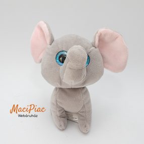   Aranyos Zoo állatok Pepco plüss csillogó szemű szürke elefánt