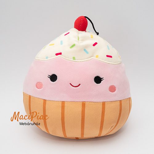 Plüss Original Squishmallows puha figura, rózsaszín muffin, sütemény Kelly Toys