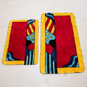   Színes strapabíró, kopásáló fűrdőszobai Német DOLAN Kleine Wolke BADtextilen szőnyeg, szőnyegek 2 db