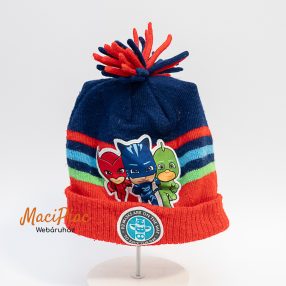   Gépi kötött átmeneti sapka 1-3 évesre PJMASKS George márka, Pizsihősök (piros-kék)