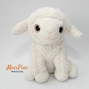   Plüss Penny fehér bari FARM ANIMALS  Plüsstanya BODZA csillogó szemű