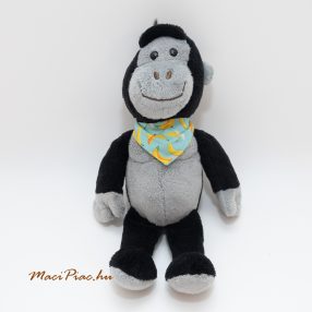   Kinder plüss fekete majom, gorilla banán mintés selyem kendővel Ritkaság! 