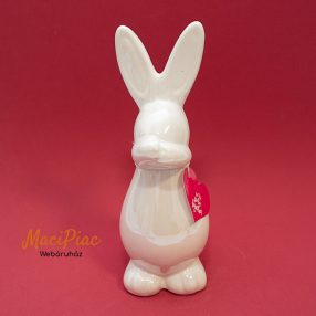   Porcelán álló nyúl, nyuszi húsvéti dekoráció, ajándéktárgy új!