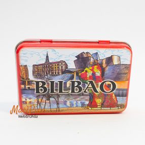 Szögletes lelhajtható tetejű fém doboz BILBAO 