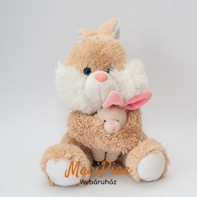   Plüss nyúl, nyuszi kicsinyével, nagyon aranyosak Magyar termék