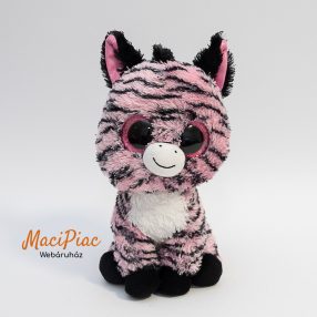   Ty Beanie Baby 2015 plüss ordas lila cica nagy csillogó szemű Zoey