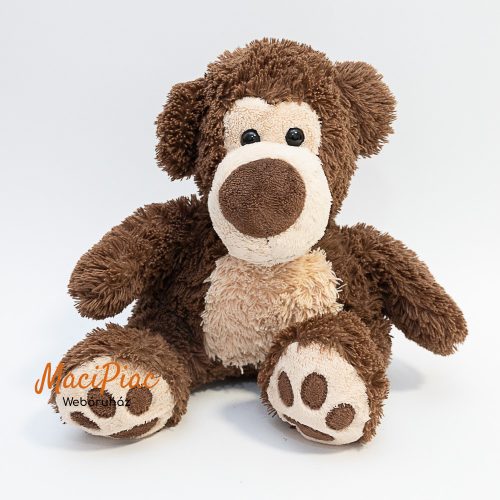 Mol-os plüss Big Nose barna maci puha, ölelnivaló ülve 25 cm