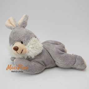 Plüss szürke élethű finom puha nyúl, nyuszi