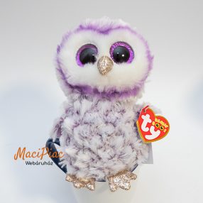   TY Beanie Boos lila bagoly plüss 2021 csillogó szemű Moonligh Címkés