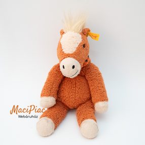 Plüss Steiff barna ló kendővel, nagyon finom puha