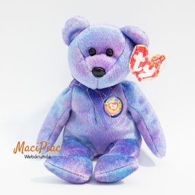   Ty Beanie Babies Bear Official Club chubby lila plüss maci 2001-es