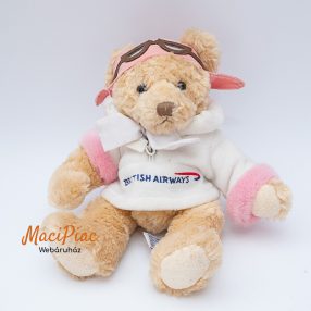   Plióta plüss maci, mackó RUSS 100. évfordulója a British Airways légitársaság kabalája (rózsaszín)