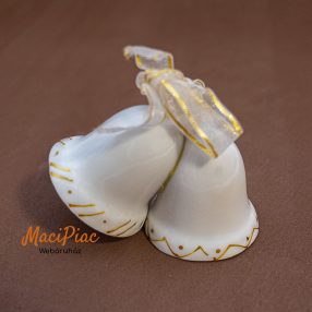 Porcelán harang, csengő karácsonyi dekoráció Német!