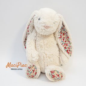 Plüss fehér nyúl, nyuszi virágos fülekkel Jellycat