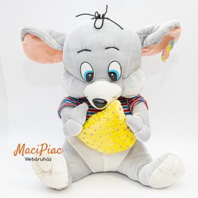 Nagy méretű plüss sajtot eszegető egér Aliki