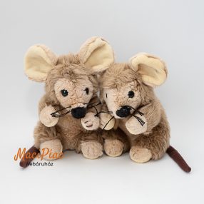 Plüss vintage barna egér, egér pár 