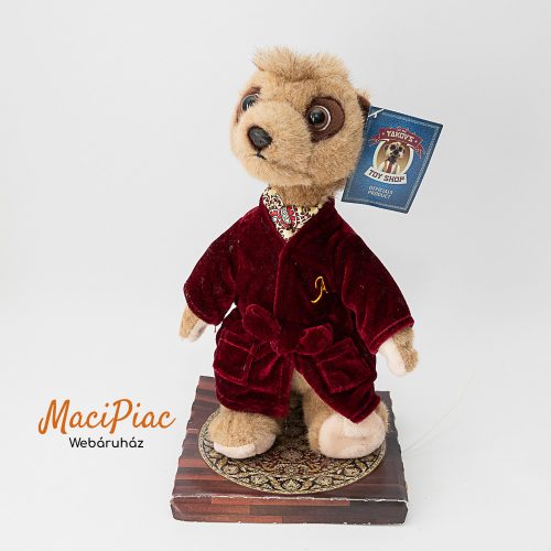 Plüss szurikáta köntösben, papír függő címkével OFFICIALS PRODUCT OF MEERKOVO Ritkaság! Aleksandr Meerkat / Meercat 