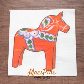   Piros fa ló mintás szalvéta Servetter kollekció 1 csomag 33x33 cm 3 rétegű