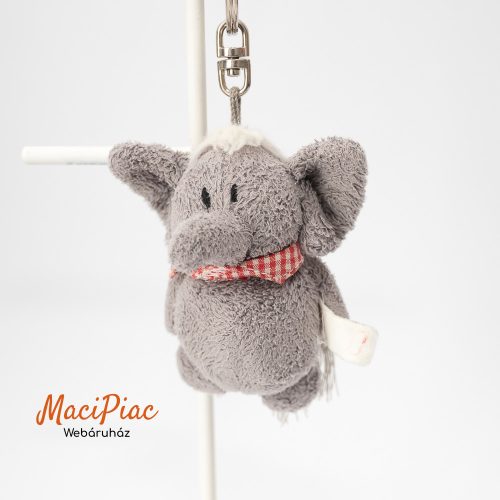 Plüss Nici Toys kulcstartó elefánt piros kockás kendővel