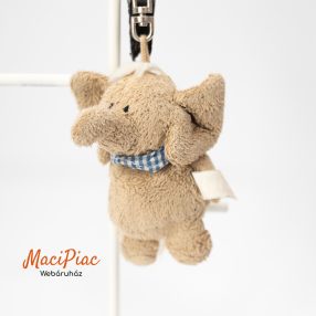   Plüss Nici Toys kulcstartó elefánt piros kockás kendővel