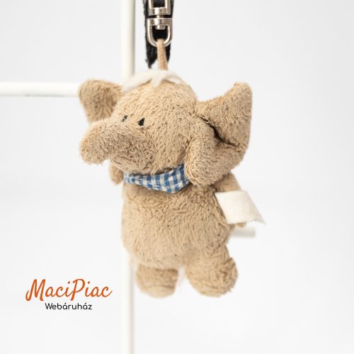 Plüss Nici Toys kulcstartó elefánt piros kockás kendővel