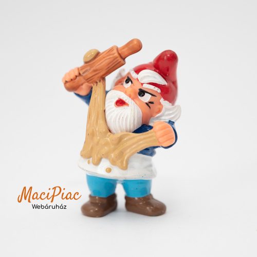 Kinder Die Kochenzwerg, The Cooking Dwarves, A főző törpék Nobbi Nudelholz Nobbi sodrófa figura 