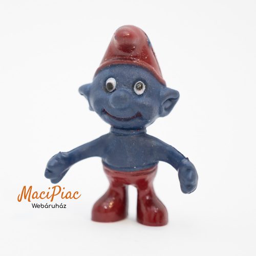 1978-as Peyo Smurf Hupikék Törpikék fekete (elvarázsolt) törp figura Ritkaság!