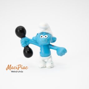   2009-as Albert Heijn: The Smurfs Potty smurf with dumbbell Potty súlyzós törp figura