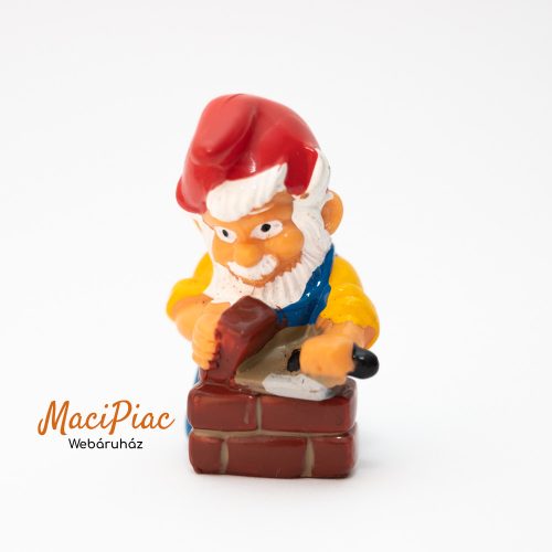 1992-as Kinder Die Zunft der Zwerge Maurer Ziegelstein kőműves törp figura