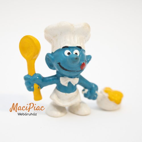 Peyo Smurf Hupikék Törpikék Cook Smurf szakács törp Pvc figura