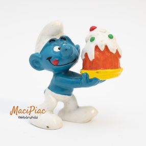   Peyo Smurf Hupikék Törpikék Cake Smurf tortát tartó törp Pvc figura