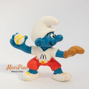   1997-es Peyo Smurf Hupikék Törpikék Baseball McDonald's Smurf törp Pvc figura
