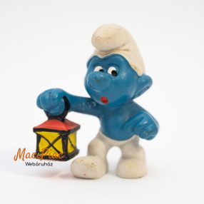   1978-as Peyo Smurf Hupikék Törpikék Lantern Smurf lámpás törp Pvc figura