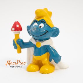   1978-as Peyo Smurf Hupikék Törpikék King Smurf törpkirály Pvc figura Ritkaság!