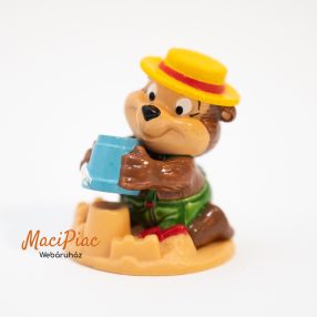   1999-es Kinder The Top Ten Teddy Bears on a Dream Vacation Berti Burgenbauer Homokvárt építő medve figura BPZ papírral