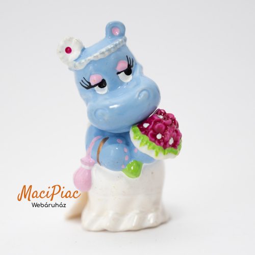 1999-es Kinder The Happy Hippo Wedding Susi Sonnenschein víziló figura
